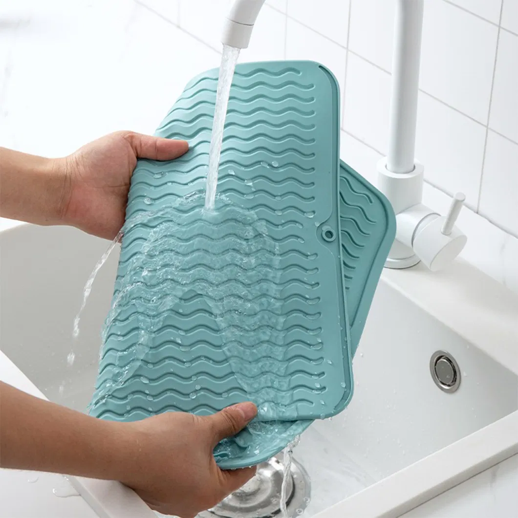 Free Easy Clean Silicone Drain Drying Dish Pad Dish Drying Mats Durable Dish Drain Mats & Pads for Kitchen Counter