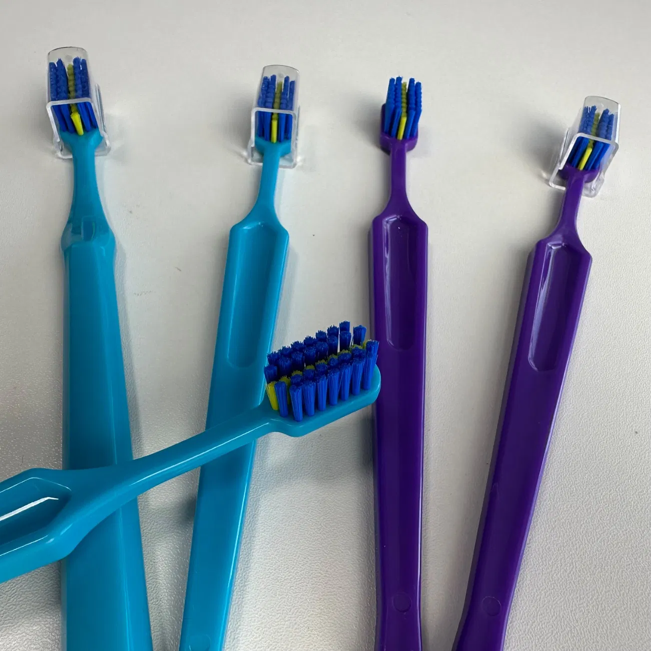 Orthodontic Toothbrushes with Covers, Soft Bristles V-Shaped Dental Brushes