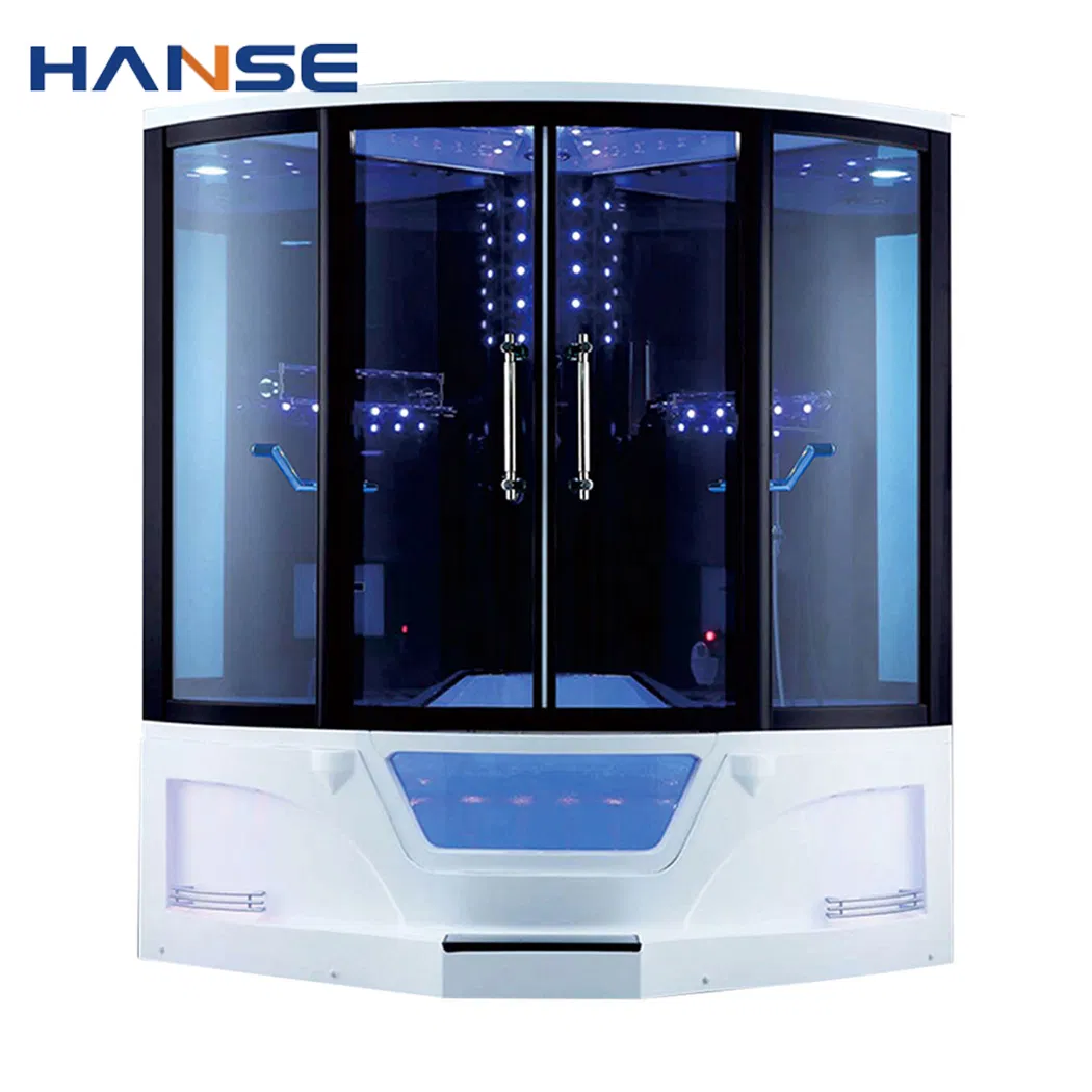 Foshan Dubai Modern Computer Controlled Steam Shower Room Bathroom Corner Luxury Steam Shower Tub Combo