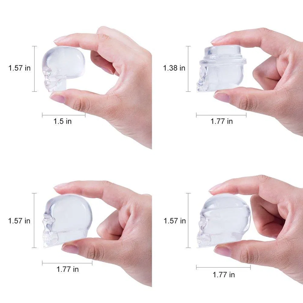 Форма для льда в виде черепа, силиконовая, 8 ячеек