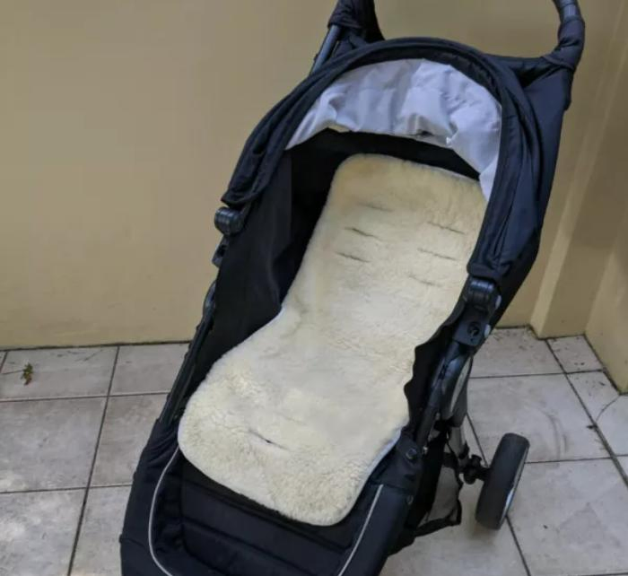 High Quality Sheepskin Lambskin Blanket Wool Stroller Liner with Seperated Legs