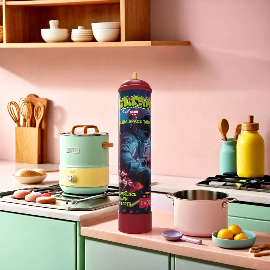 Large Whipped Cream Charger with Free Nozzle for Bubble Tea Decorations