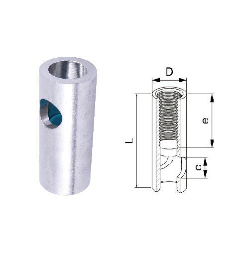 Precast Accessories Steel Lifting Socket with Plastic for Construction