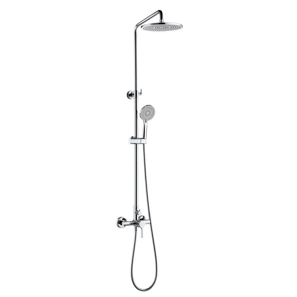 Exposed Shower Set Brass Chrome Shower Mixer Tap