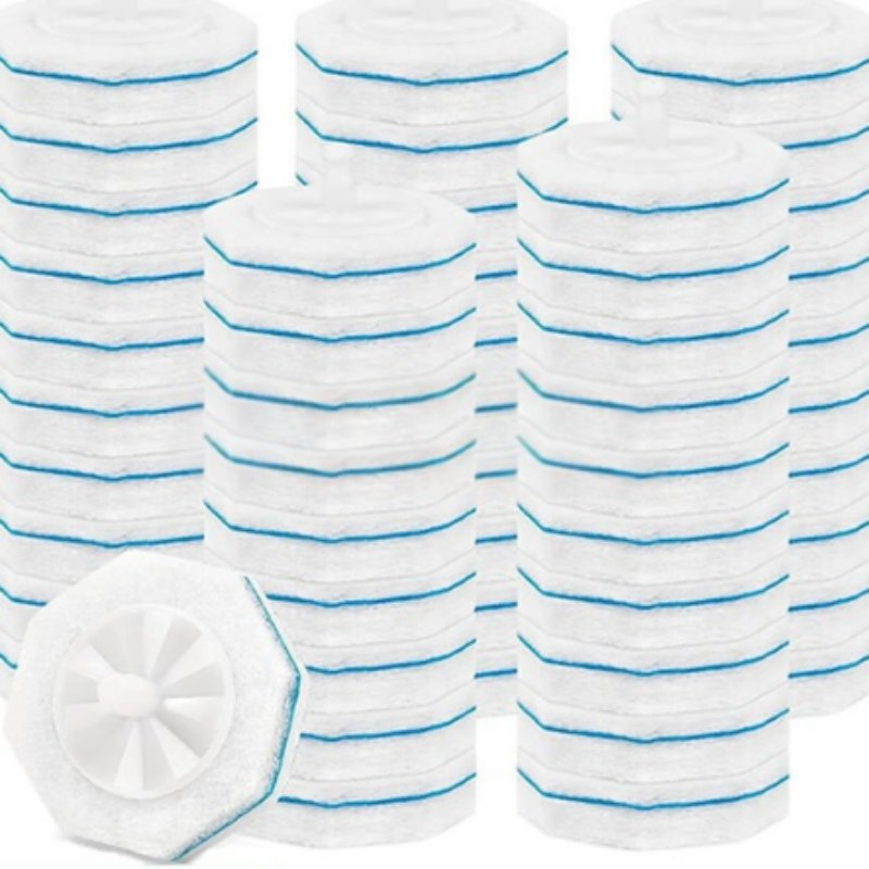 Throw-Away Toilet Sponge Replacement Heads - Household Bathroom Cleaning Brush