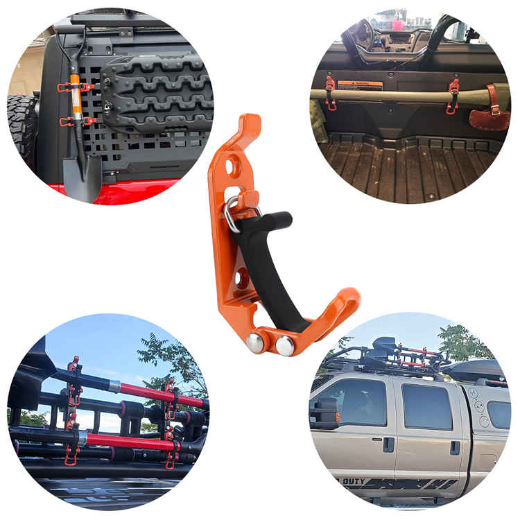 Yh3651 New Condition Quick Release Axe Holder Mount Shovel Roof Rack Wall Mounting Brackets off-Road Camping Car Accessories New