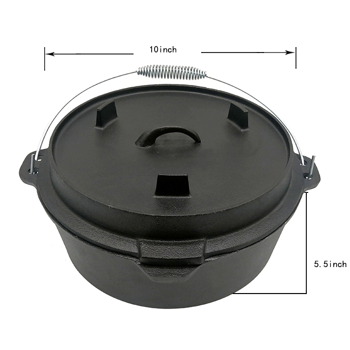 Чугунная жаровня Preseaseond с двойной крышкой