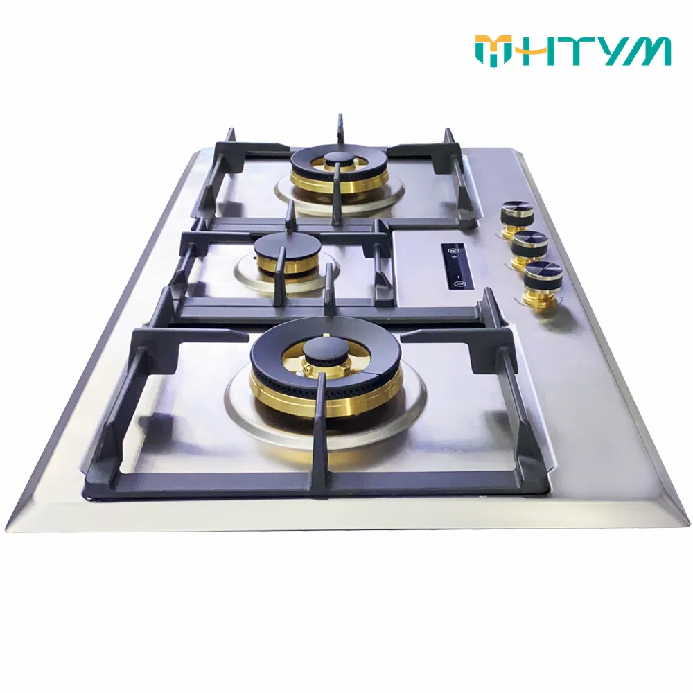 High-Efficiency 3-Burner Gas Stove with Copper Burners Gas Cooker Home Kitchens