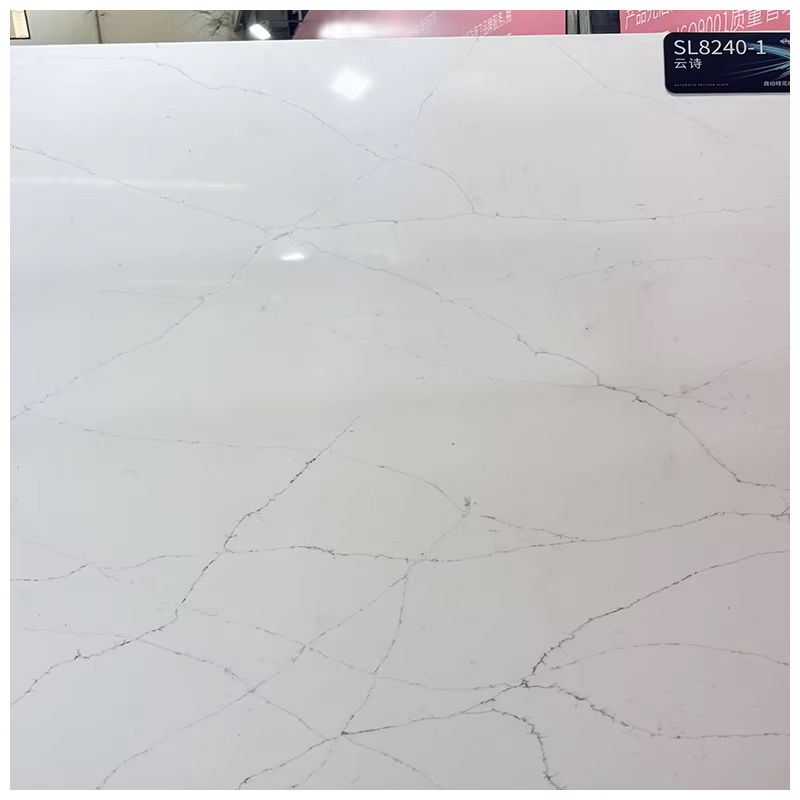 Artificial Venatino White Quartz Slabs for Kitchen and Bathroom Countertops