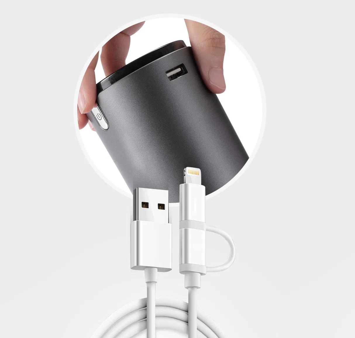 USB Cylindrical Cleaner Lamp Aroma Function Removal Formaldehyde Car Air Purifier