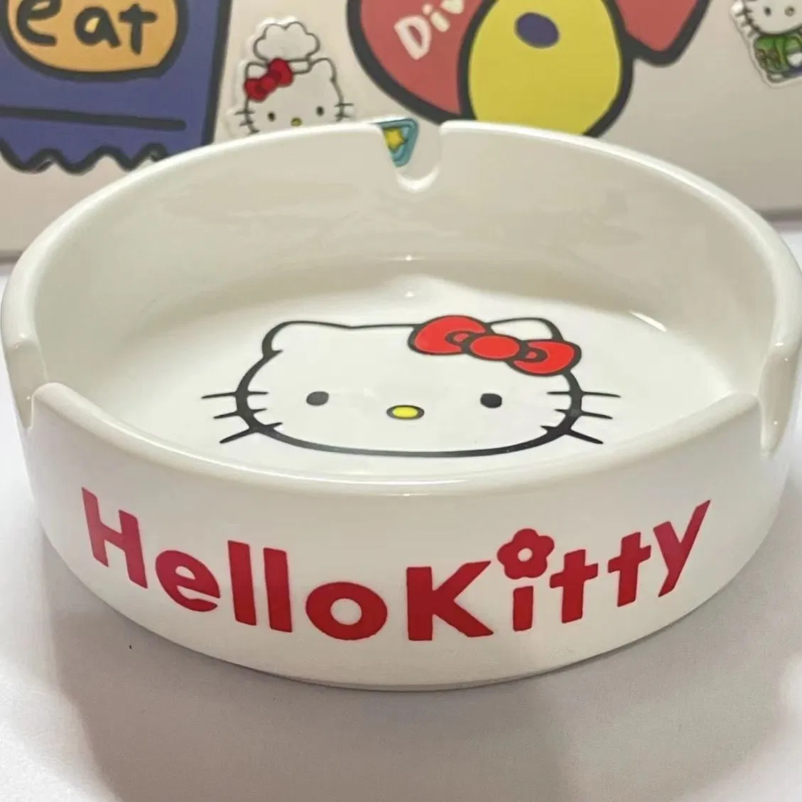 Cute Cartoon 200g Ceramic Ashtray DAB Tool Simple European Style Ceramic Smoking Accessories Ash Tray