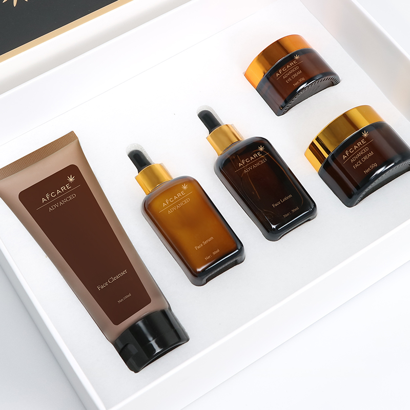 Facial Serum Beauty Cream Little Brown Skincare Set Private Label Anti Wrinkle Anti Aging Brihtening Skincare Set