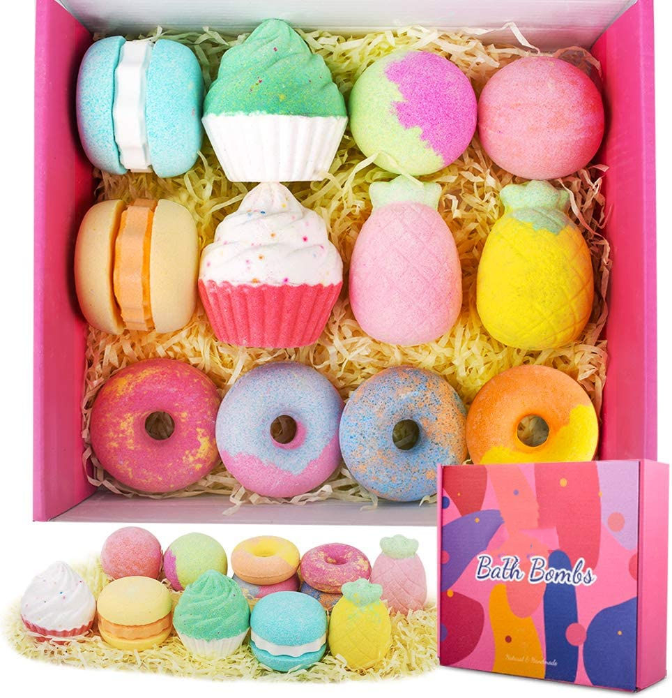 Private Labelhandmade Bubble Bath Bombs 12 Gift Set Birthday Valentines Bathbombs Cleansing Kids Bubble Cake Bath Bombs
