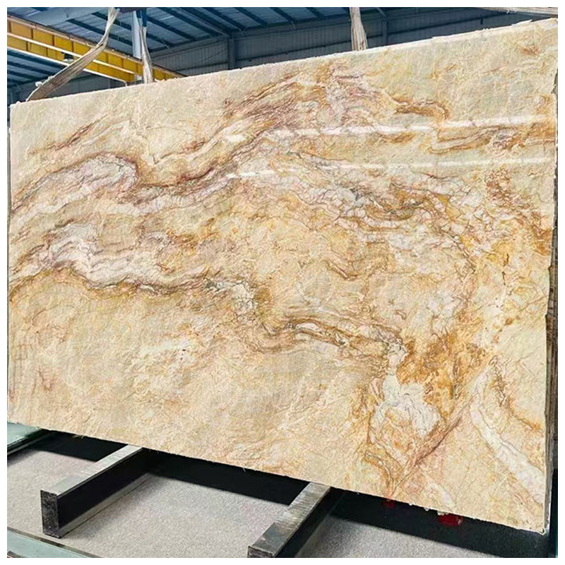 Brazilian Exotic Nacarado Quartzite Slabs for Countertops and Tables