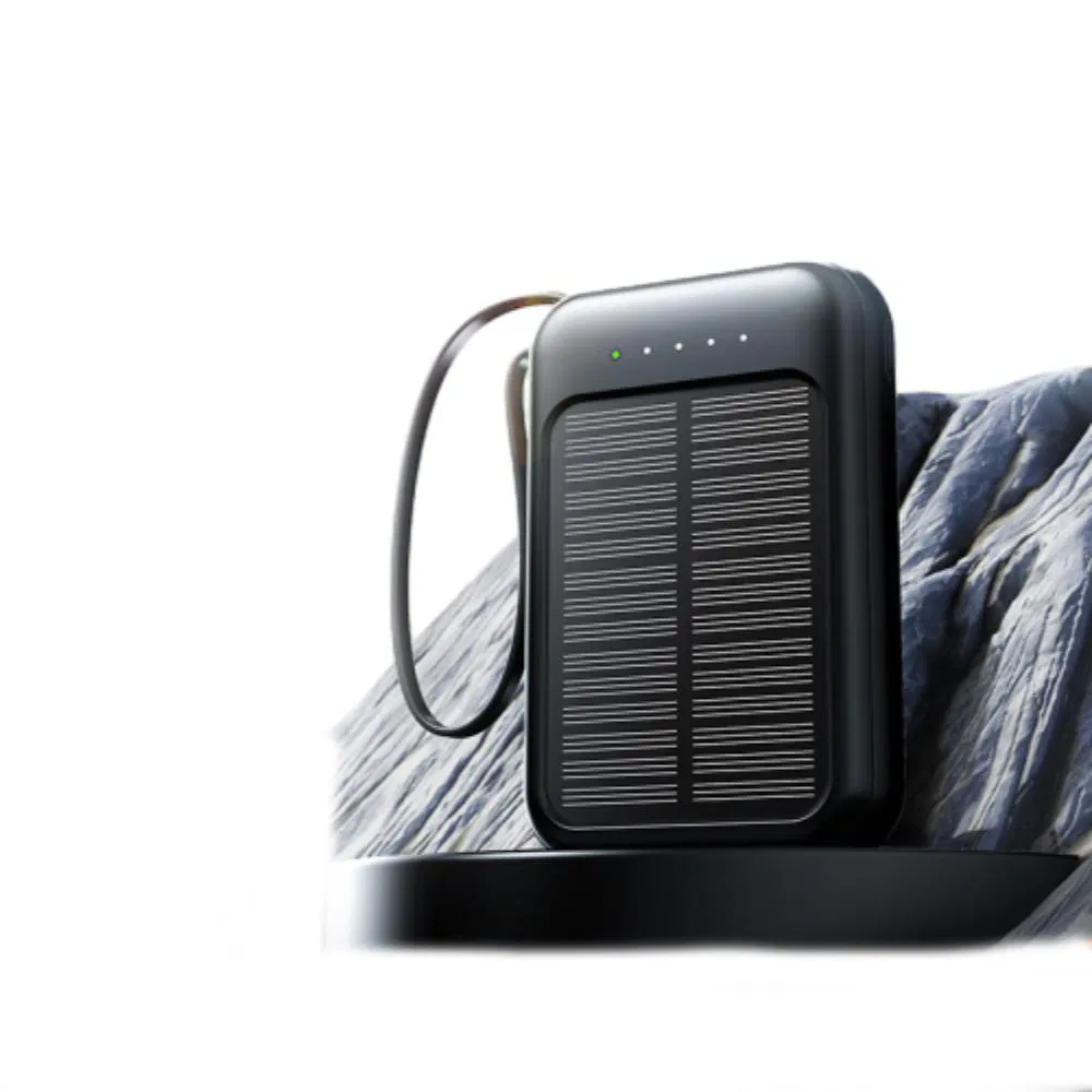 Hot Sale Solar Powered Portable Cable Large Capacity 20000mAh Power Bank