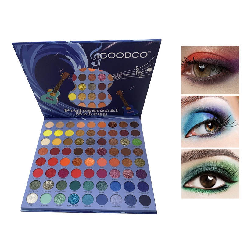 FL-18 Spot 72-Color Eyeshadow Palette, Pearly Matte Sequined Glitter Eyeshadow Palette