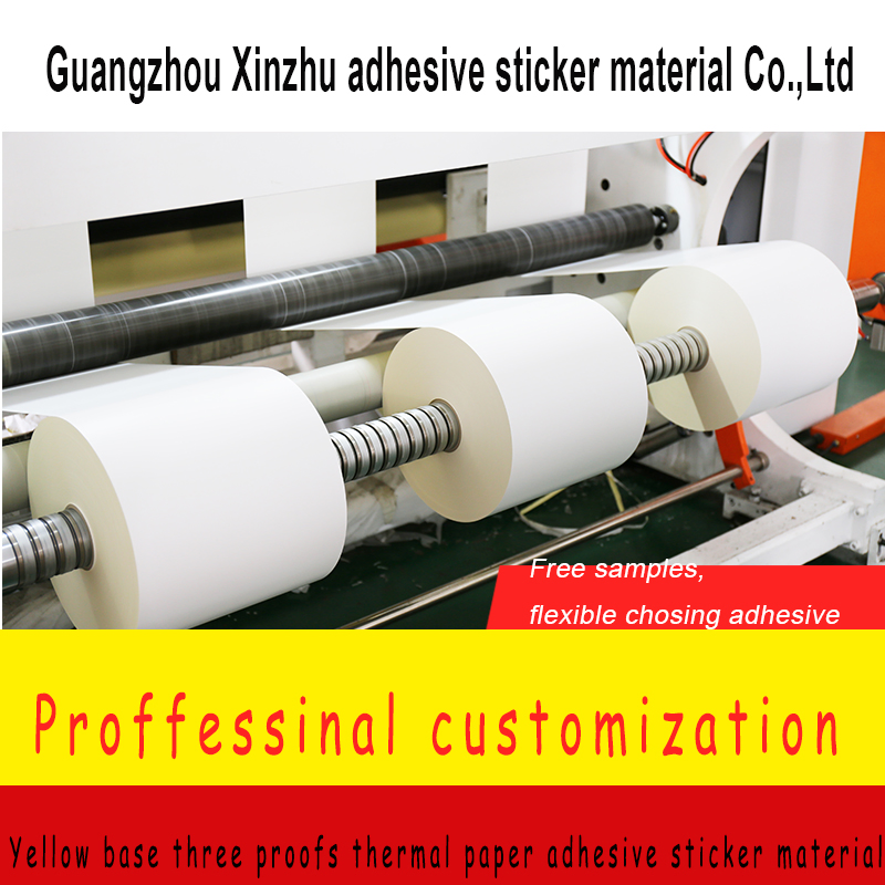Durable Yellow Thermal Sticker Labels for Barcode Printing