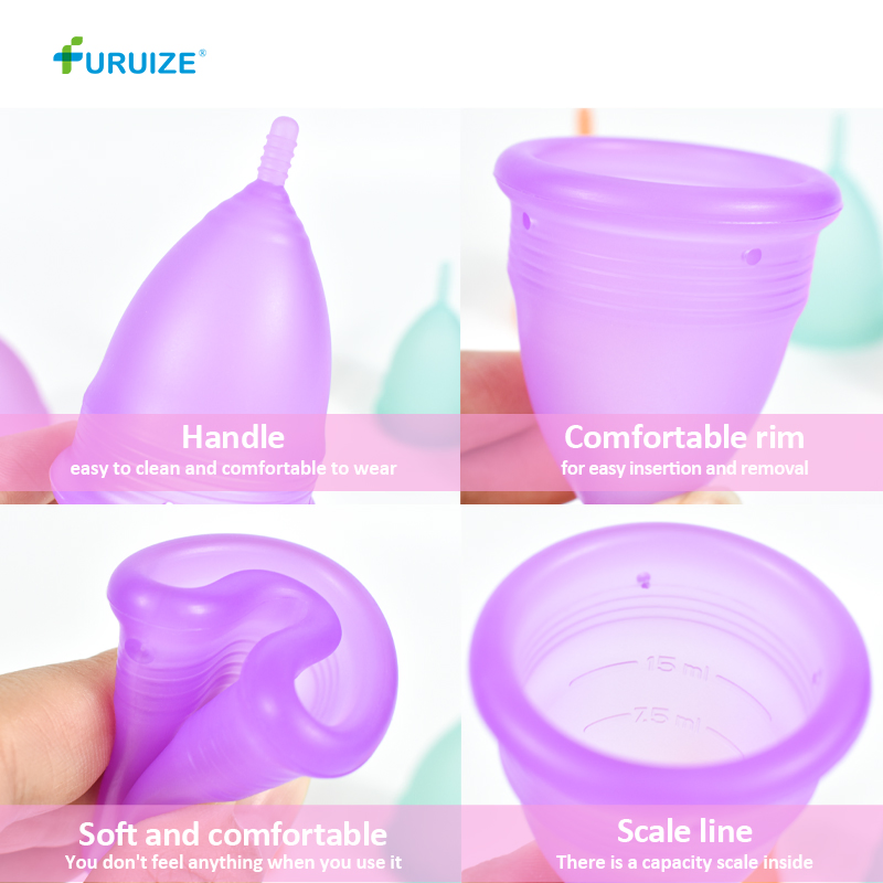 Free Sample Healthcare Comfortable Cute Period Menstrual Cup 100% Medical Silicone Copa Menstrual Coletor Menstrual