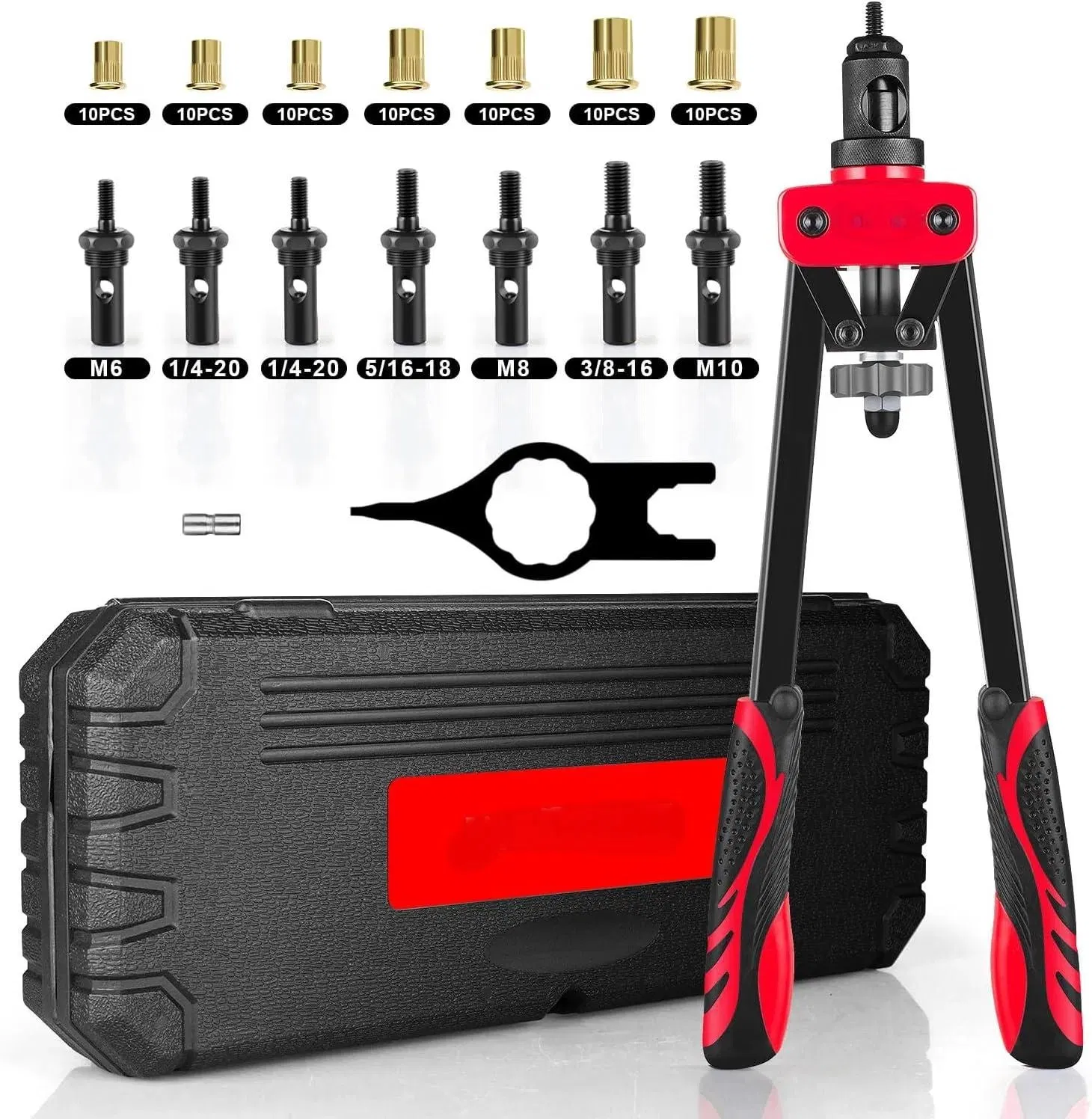 Ручной инструмент для заклепочных гаек с набором оправок