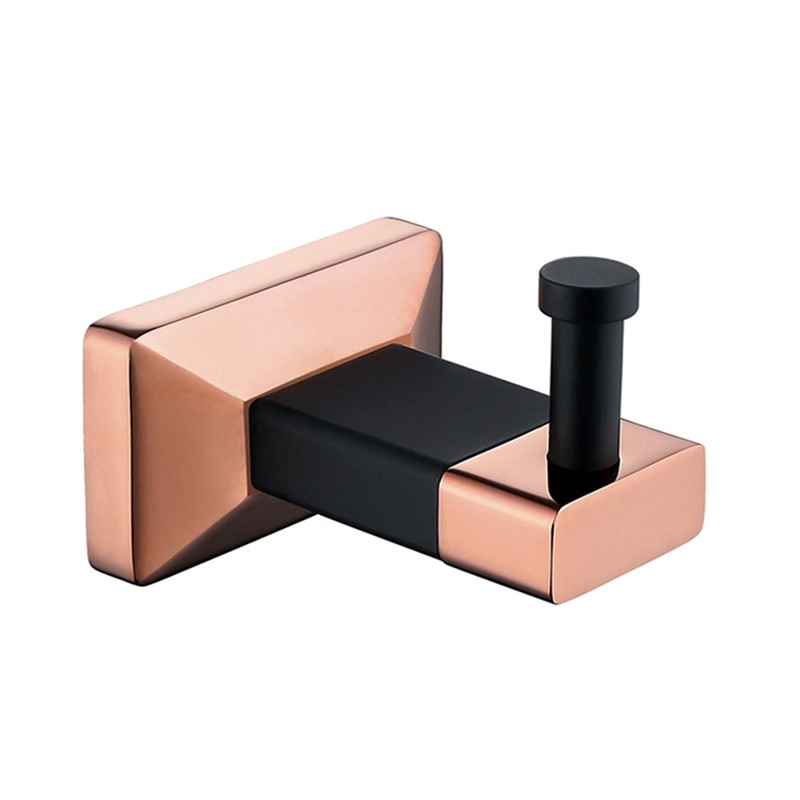 Solid Brass Rose Gold Toilet Brush Holder Robe Hook Bathroom Hardware Set Paper Holder Bathroom Accessories