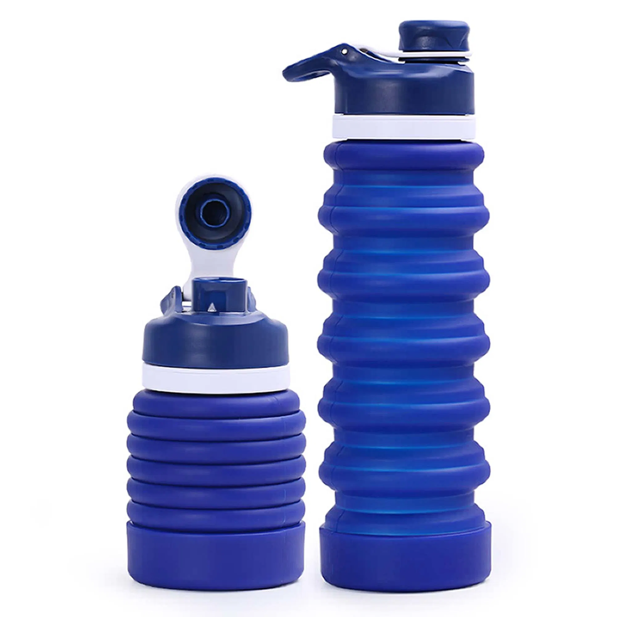 Custom Logo Travel Sports Drinking Bottle Collapsible Silicone Foldable Water Bottle