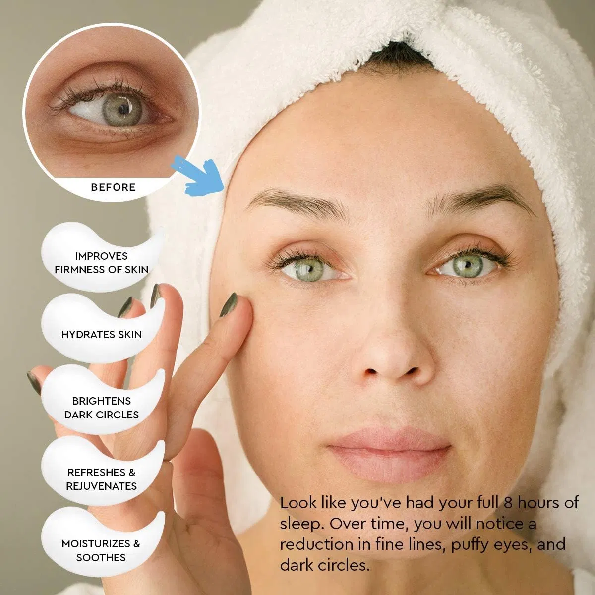 Mild Eye Treatment Hydrate Sensitive Skin & Diminish Redness Gently Eyemask