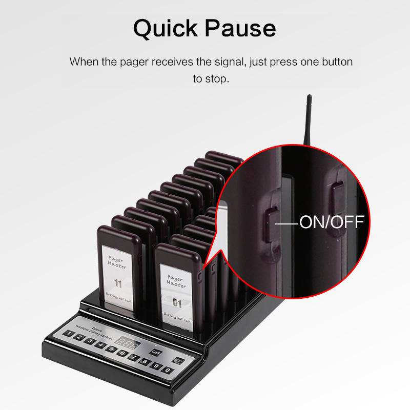 Free Logo Printing Restaurant Queue Management Wireless Guest Paging System