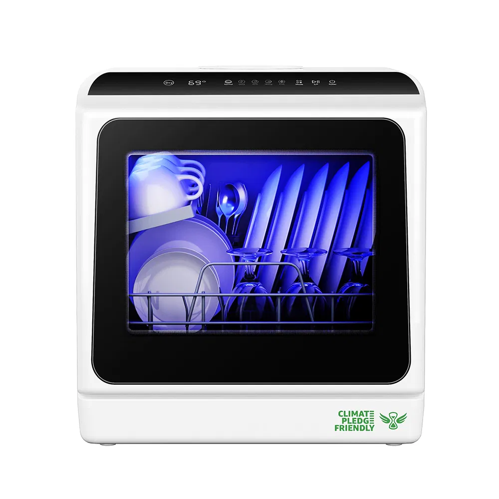 Space-Saving Mini Dishwasher with 5 Wash Programs for Easy Use