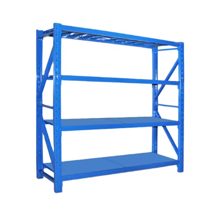 Sturdy Storage Rack 4 Layer Shelf Warehouse Metal Storage Shelves