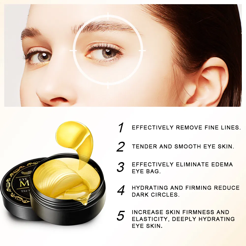Eye Care Hyaluronic Acid Eye Mask Anti-Aging Moisturizing 24K Gold Gel Eye Mask