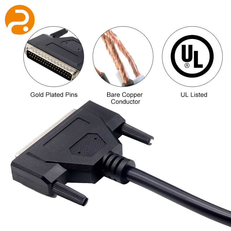 Кабель D-SUB 37pin Male-Female, 69 мм