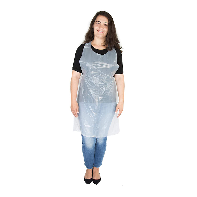 Pack of 10PCS Transparent Adult Bib Plastic Apron Disposable for Beauty Salon