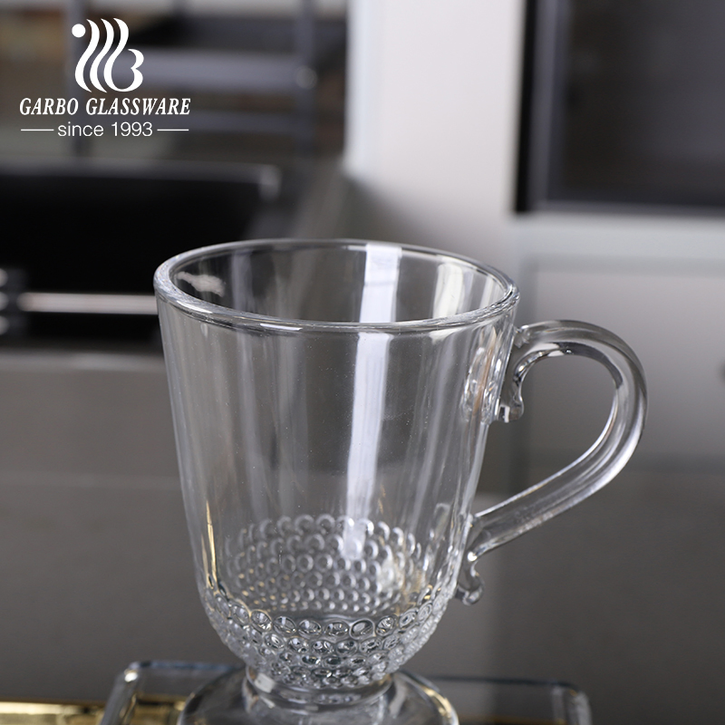 Turkey Style Solid Transparent 11oz Exclusive Designs Glass Coffee Mug High White 7oz 11oz Milk Latte Tea Glass Mugs with Handle