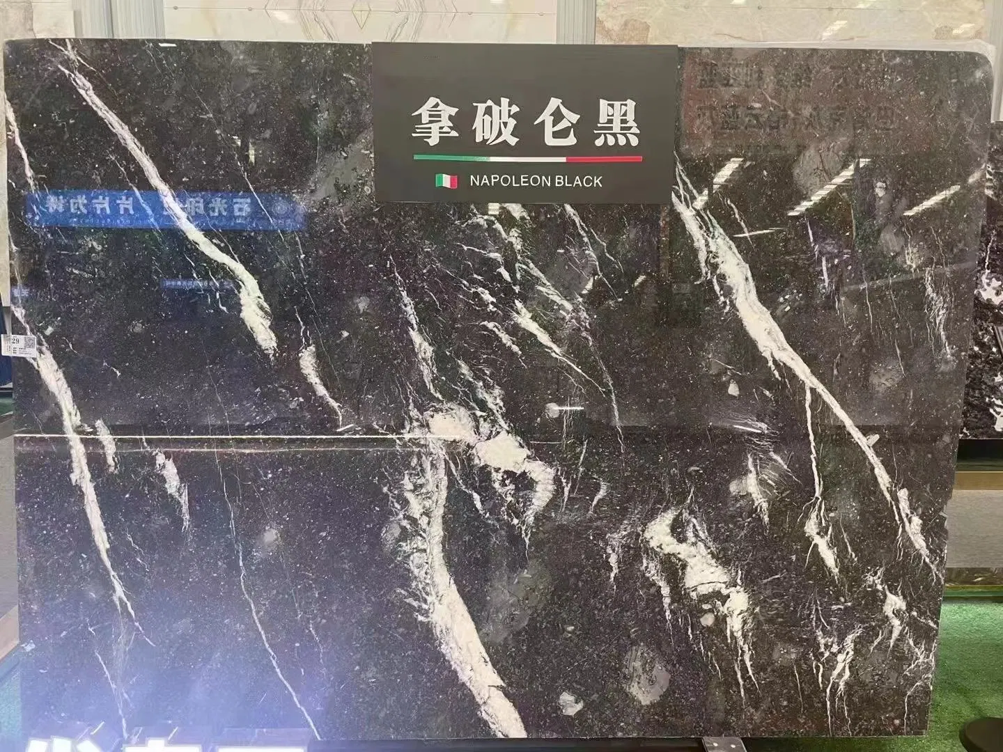Luxury Napoleon Black Marble with White Veins for Wall/Floor Tile /Stair / Table Top