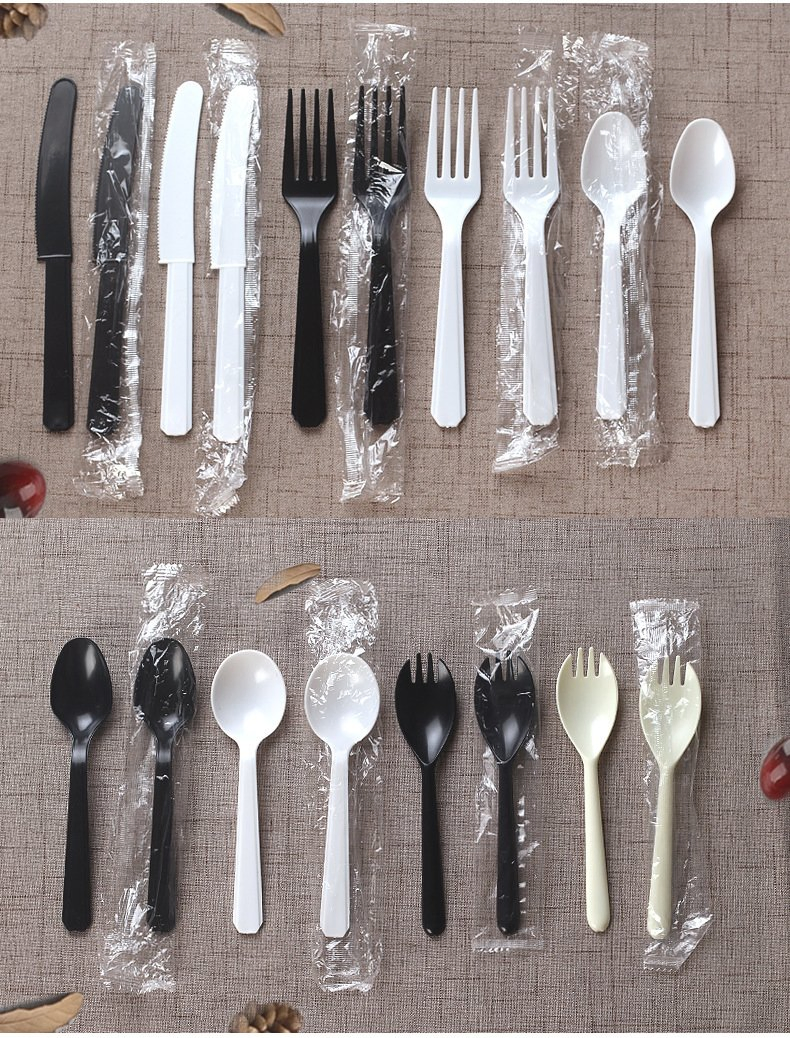 Biodegradable Disposable Plastic Forks Knives Spoons Set
