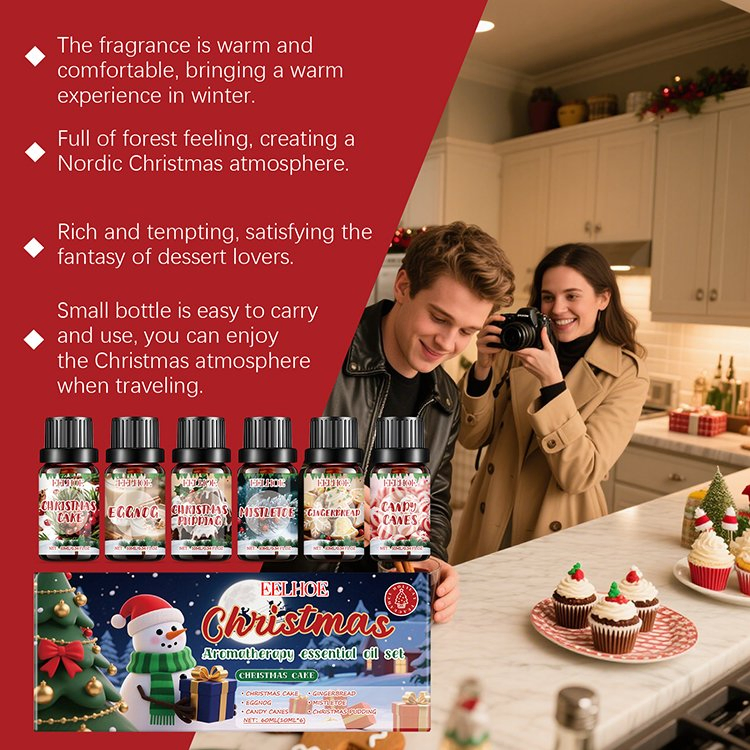 Wholesale Natural Aromatherapy Essential Oil 100% Pure 10ml* 6 Perfume Christmas Gift Aromatherapy Oils