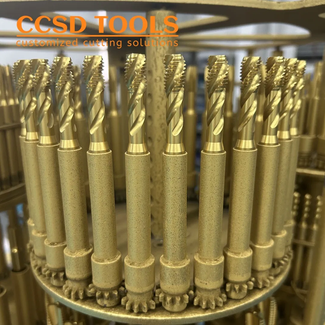 Machine Taps with Hard Coating HSS-E Factory Taps DIN JIS Spiral and Straight Taps High Efficiency