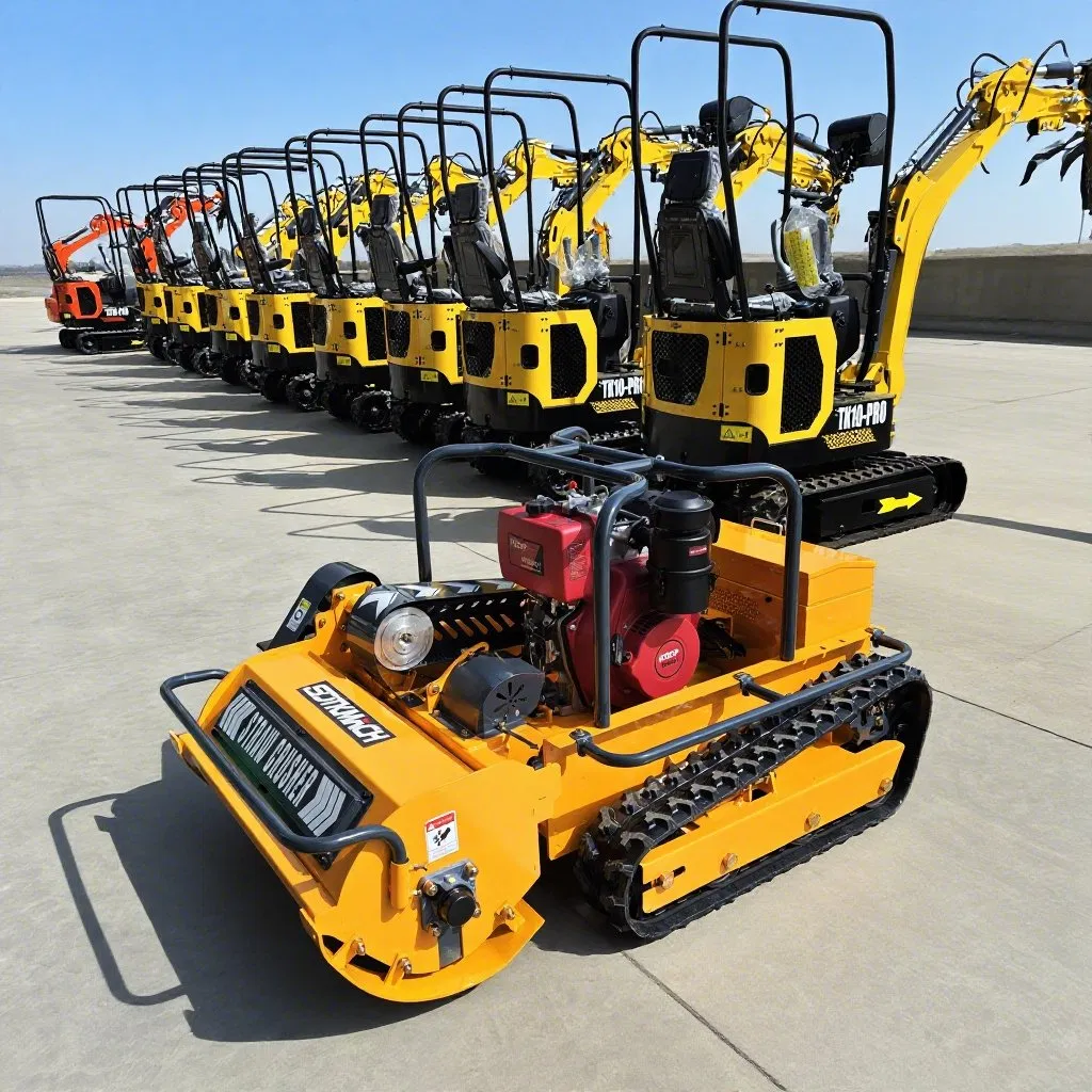 Газонокосилка-робот с бензиновым двигателем и пультом ДУ