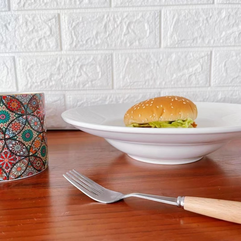9"10.5"12"Soup Plate White High Quality Hotelware Porcelainware Ceramic Tableware