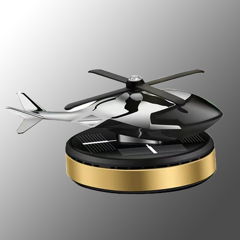 High-Grade Long-Lasting Fragrance Car Perfume Solar Aromatherapy Ornament Metal Helicopter Decoration