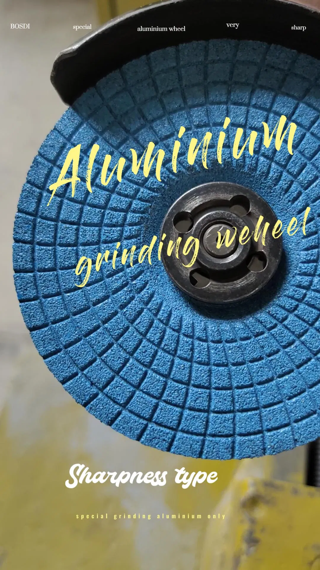 Grinding Aluminium or Aluminium Alloy, Resin Depressed Center Grinding Wheel 4"X1/8"X5/8" (100X3X16mm) Excellent Clogging Resistance and Dust Repellence