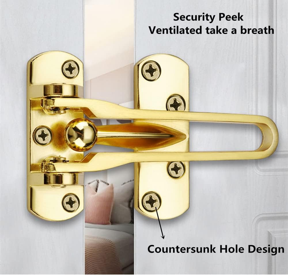 Mdsf01-Sng Die-Cast Zinc Security Latch, Satin Gold Finish