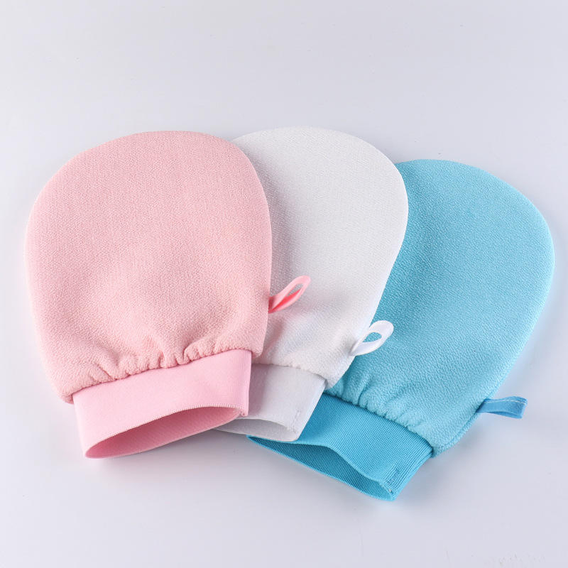 Low MOQ Customize Package and Logo 100% Natural Viscose Korean Dead Skin Scrubber Body Skin Exfoliating Gloves Kess Mitts