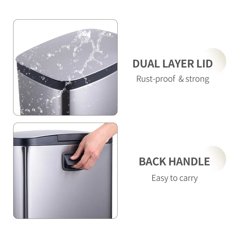 Kitchen Odor Control Garbage Can 5L and 50L Bathroom and Living Room Dustbin