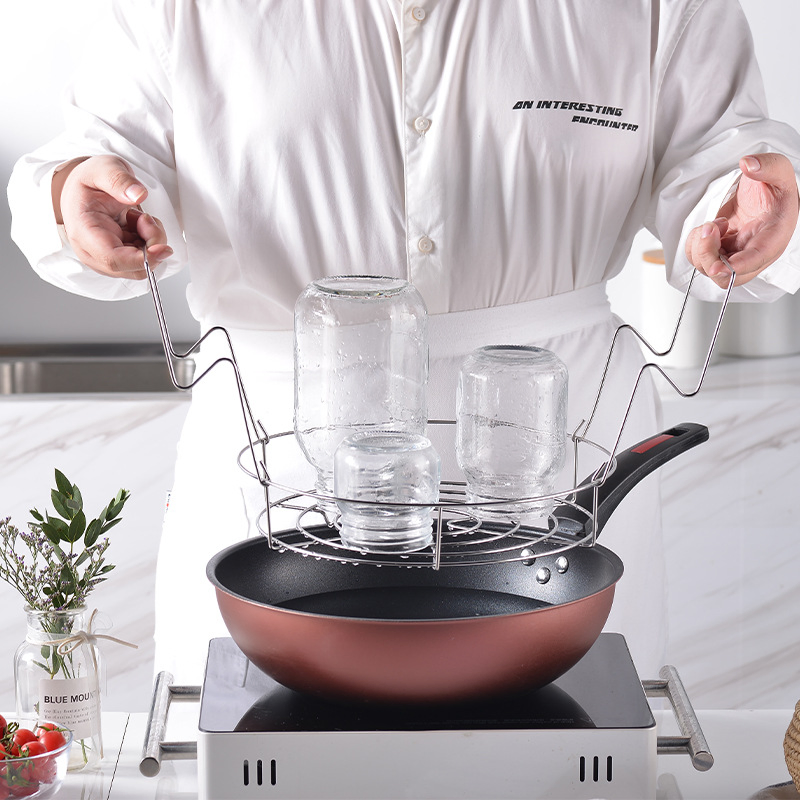 Jar Lifter Wrench Canning Kit Tongs Opening Funnel Steamer Rack Wbb16002