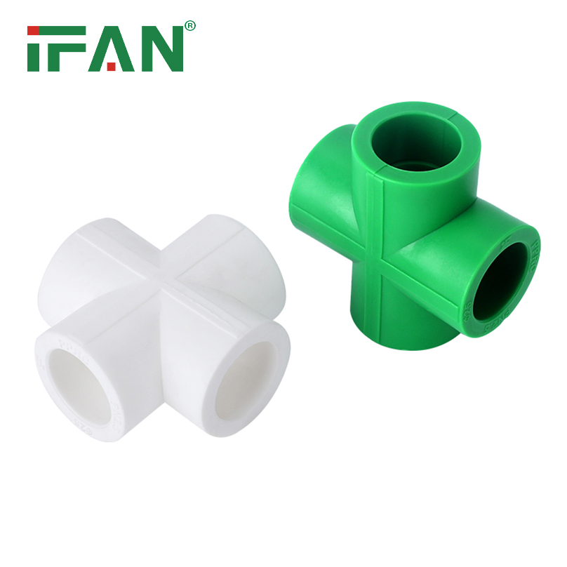 Ifan Hot Sale Equal PPR Tube Green Plastic Cross PPR Fitting