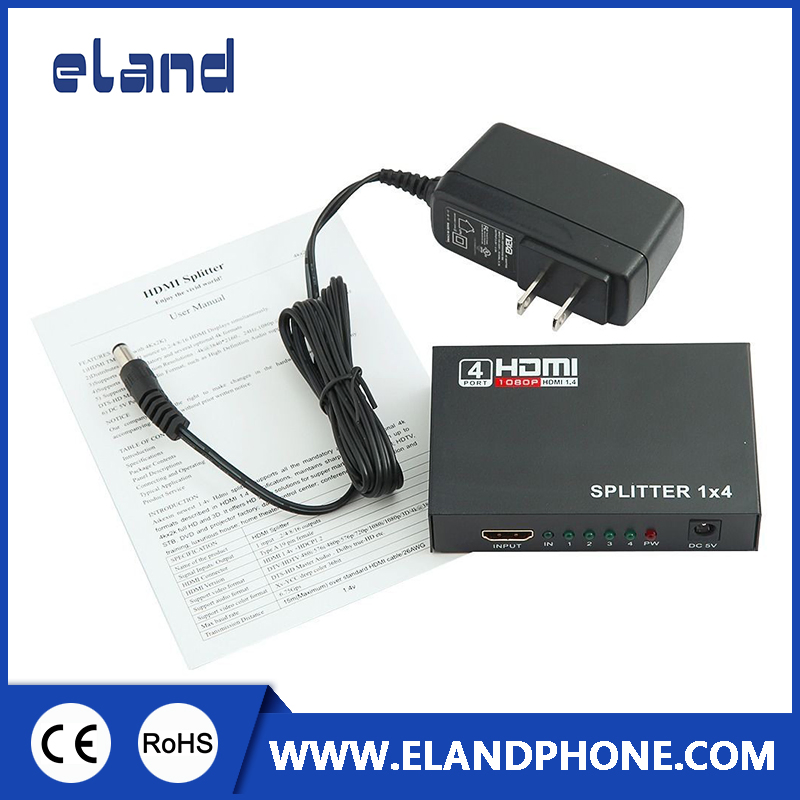 Разветвитель HDMI 1x4 на 4 порта, 1080P