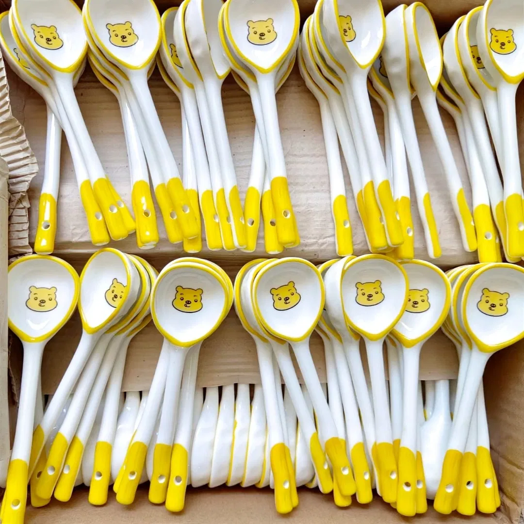 Spoon Children Multi-Color Cartoon Porcelain Ceramics Tableware