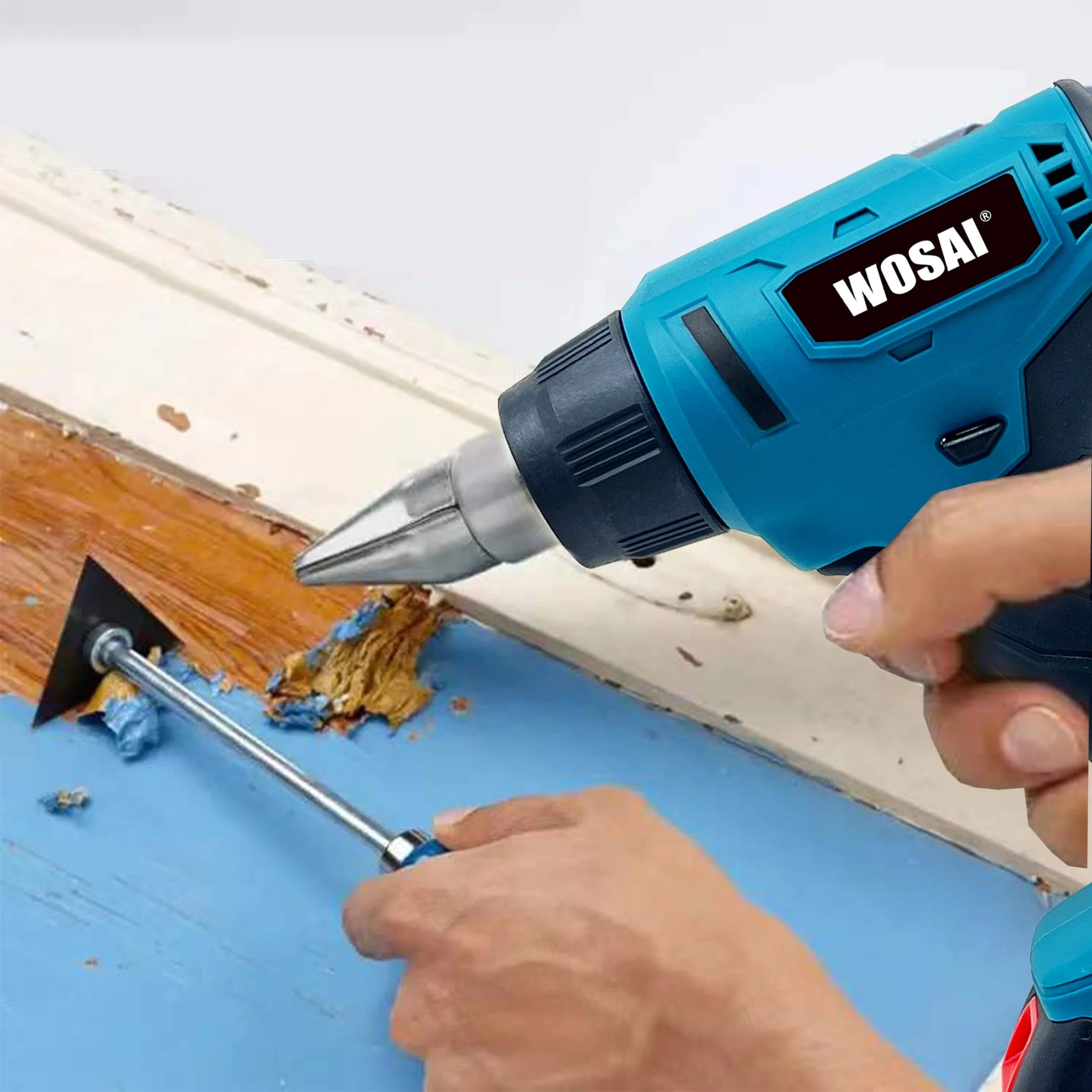 20V Wosai Cordless Sealing Wax Thermo Glue Hot Air Blower Heat Gun