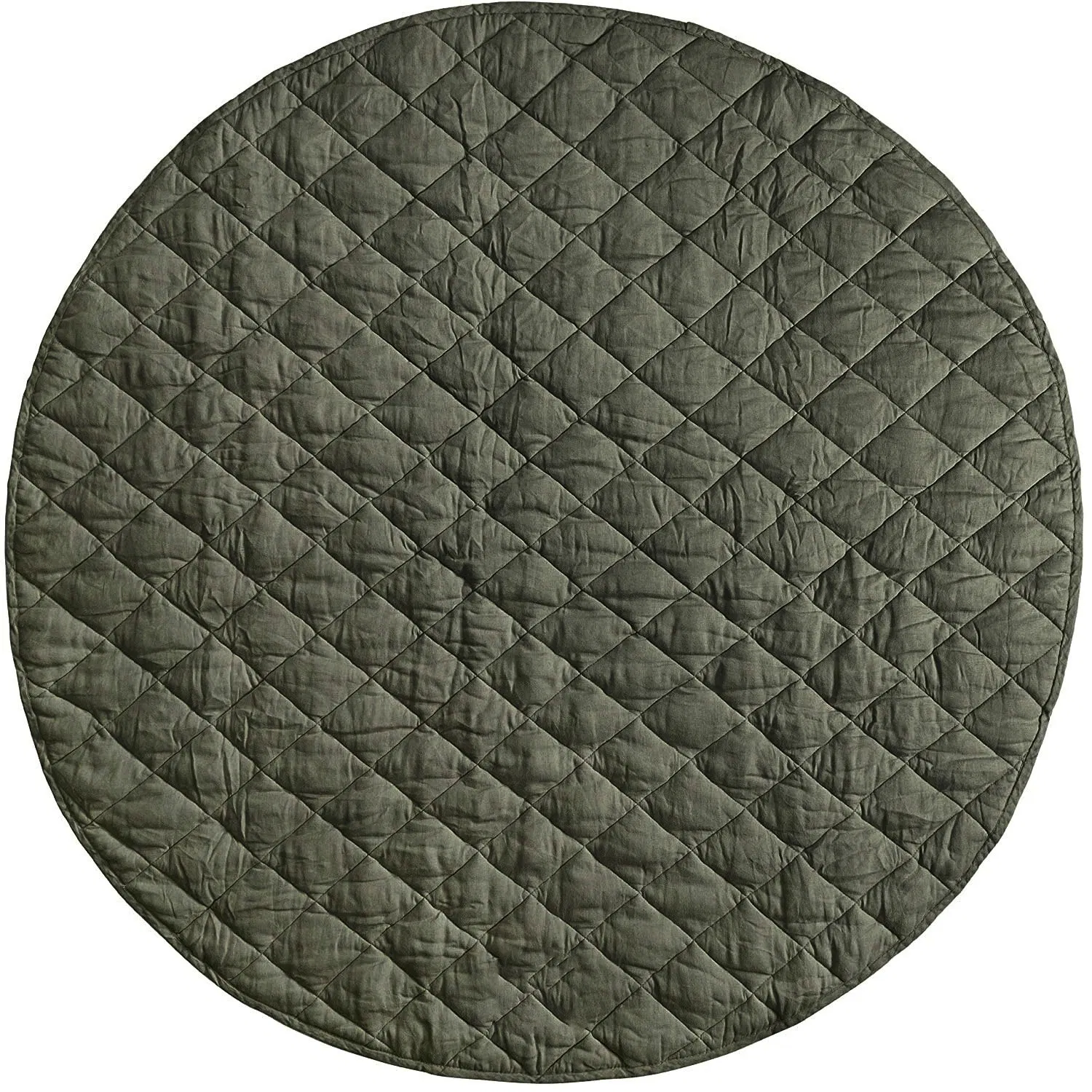 Round Cotton French Linen Soft Quilting Baby Play Mat Gym Mat for Kids
